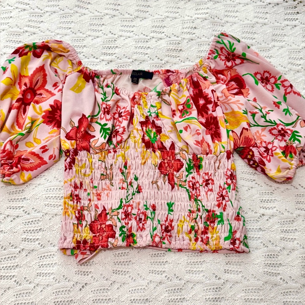 Kids Floral Blouse - Eclair